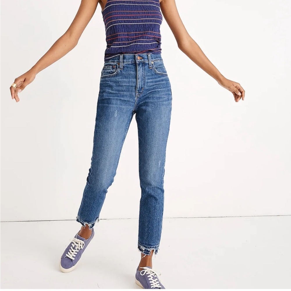 Madewell High rise slim crop boy jeans